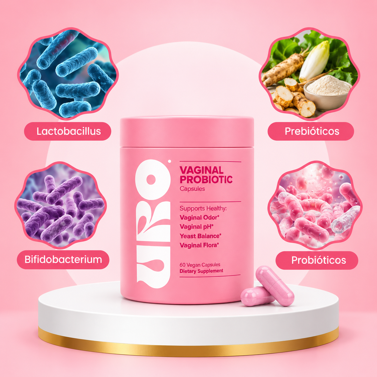 O Positiv URO: Probióticos + Prebióticos para tu pH