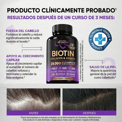 Nutra Harmony 4 en 1 para Cabello, Piel y Uñas