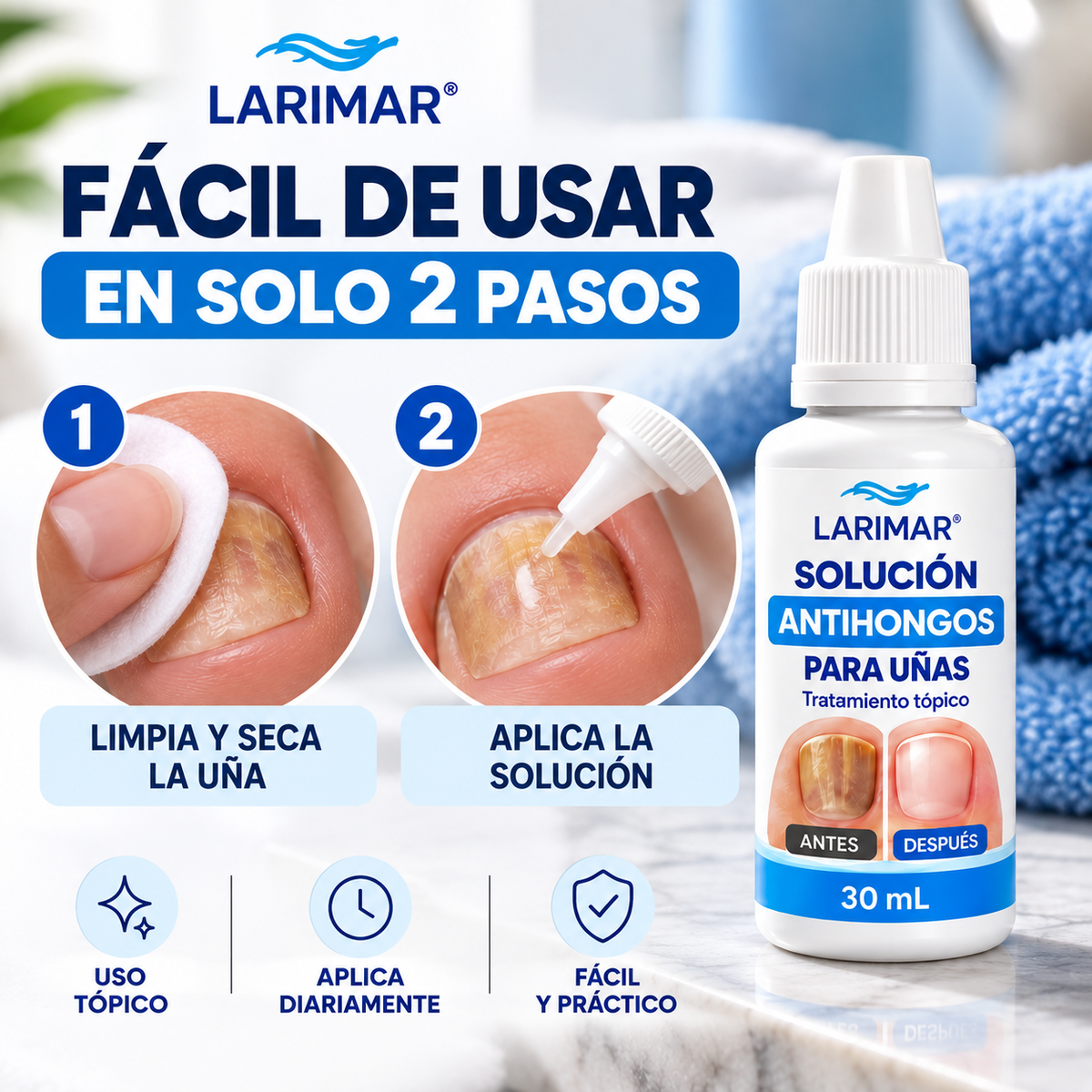 Larimar: Solución Tópica para Uñas Amarillentas