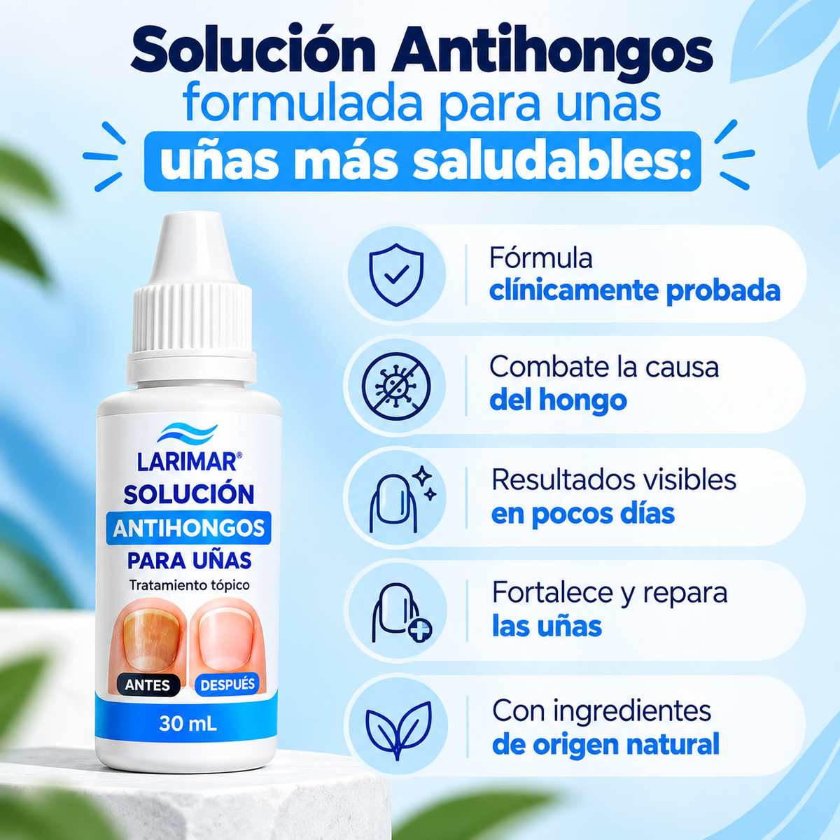 Larimar: Solución Tópica para Uñas Amarillentas